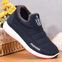 mens warm shoes non slip male luxury shoes plush fur cotton couple snow boots ankle casual winter hiking sneakers
