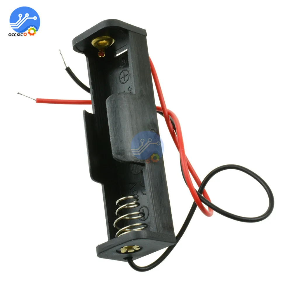 10 шт. пластиковый футляр для аккумулятора держатель с проводами AA 1 5 V 1XAA батареи| |