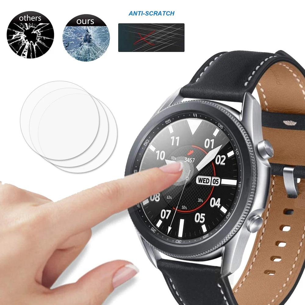 

Защитное стекло для samsung galaxy watch 3, защита экрана 41 45 SM-R850 840, устойчивая к царапинам Защитная пленка, закаленная пленка
