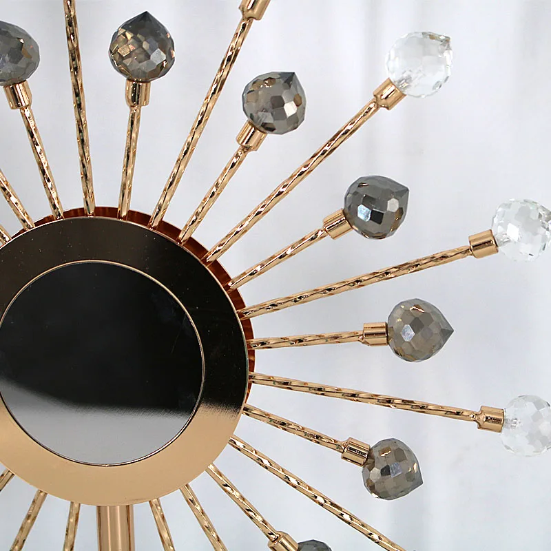 

Luxury crystal metal mirror gifts home decoration crafts table ornaments