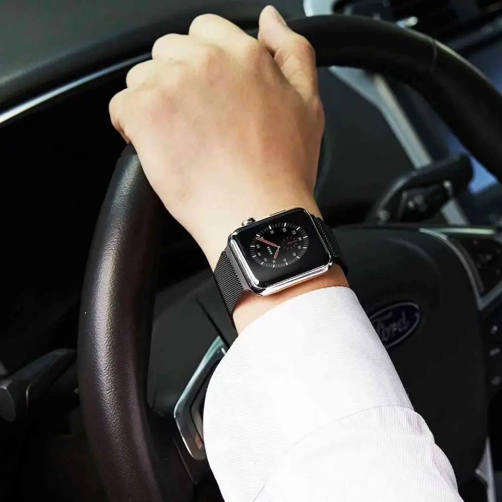 Strap For watch band 44mm 40mm 38mm 42mm 44 mm Magnetic Loop Stainless Steel Metal correa bracelet iWatch 3 4 5 6 se band