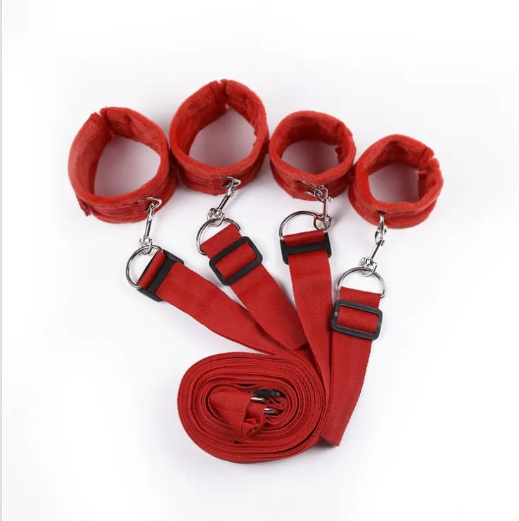 Секс игрушки для женщин мужчин постель Связывание Наручники и манжеты на
