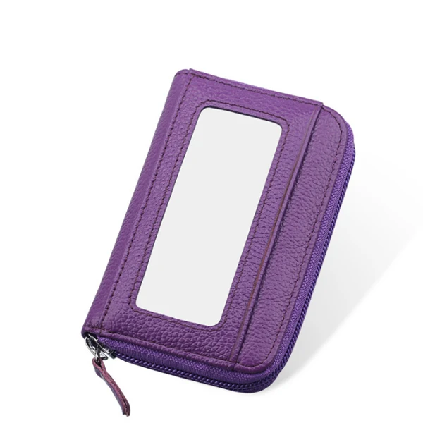 KB08 purple Кошелек из натуральной кожи RFID горизонтальный и Вертикальный чехол для карточек ID держатель карты Чехол для кредитной карты мульти-карты кошелек Лидер продаж - Цвет: KB08 purple