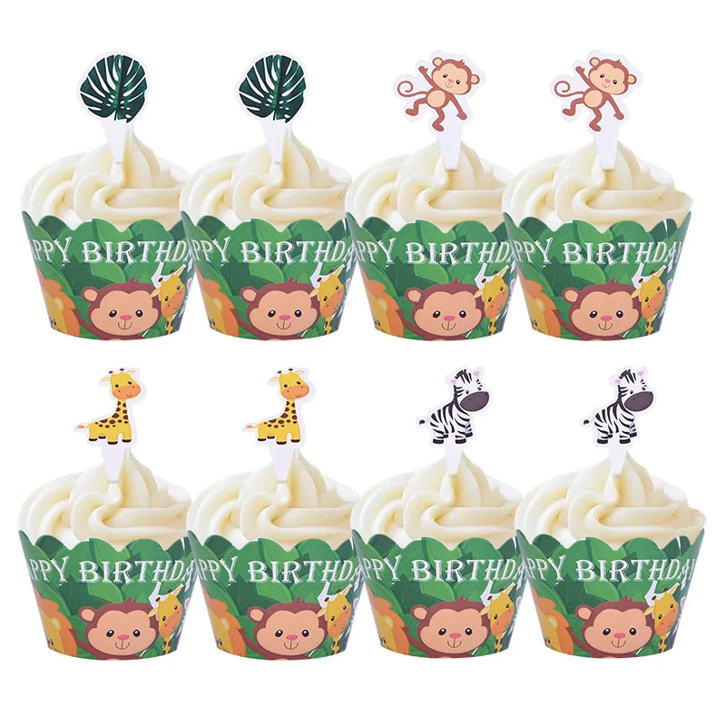 Обложка для торта в виде Лев обезьяны соединенных джунглей | Дом и сад