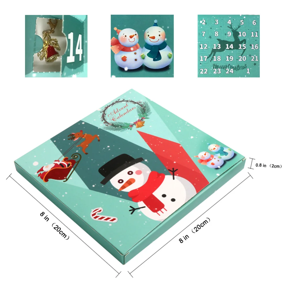 Christmas Advent Calendars Box With Bracelet 24 Days Charms Set For Kids (Multicolor) Gifts Countdown Calendar Decor | Дом и сад