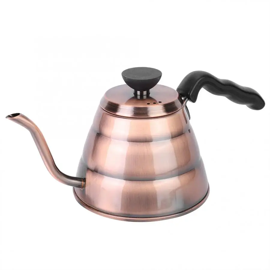 Чайник для кофе 1000 мл из нержавеющей стали кофейник с длинным носиком капельный