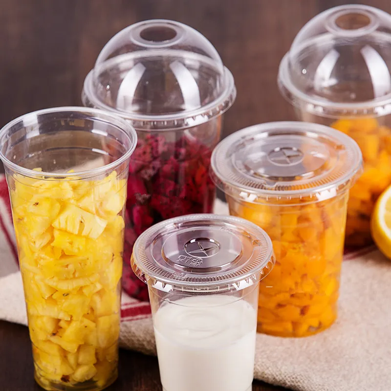 Прозрачные одноразовые пластиковые чашки для холодных напитков из ПЭТ 50 шт. 12