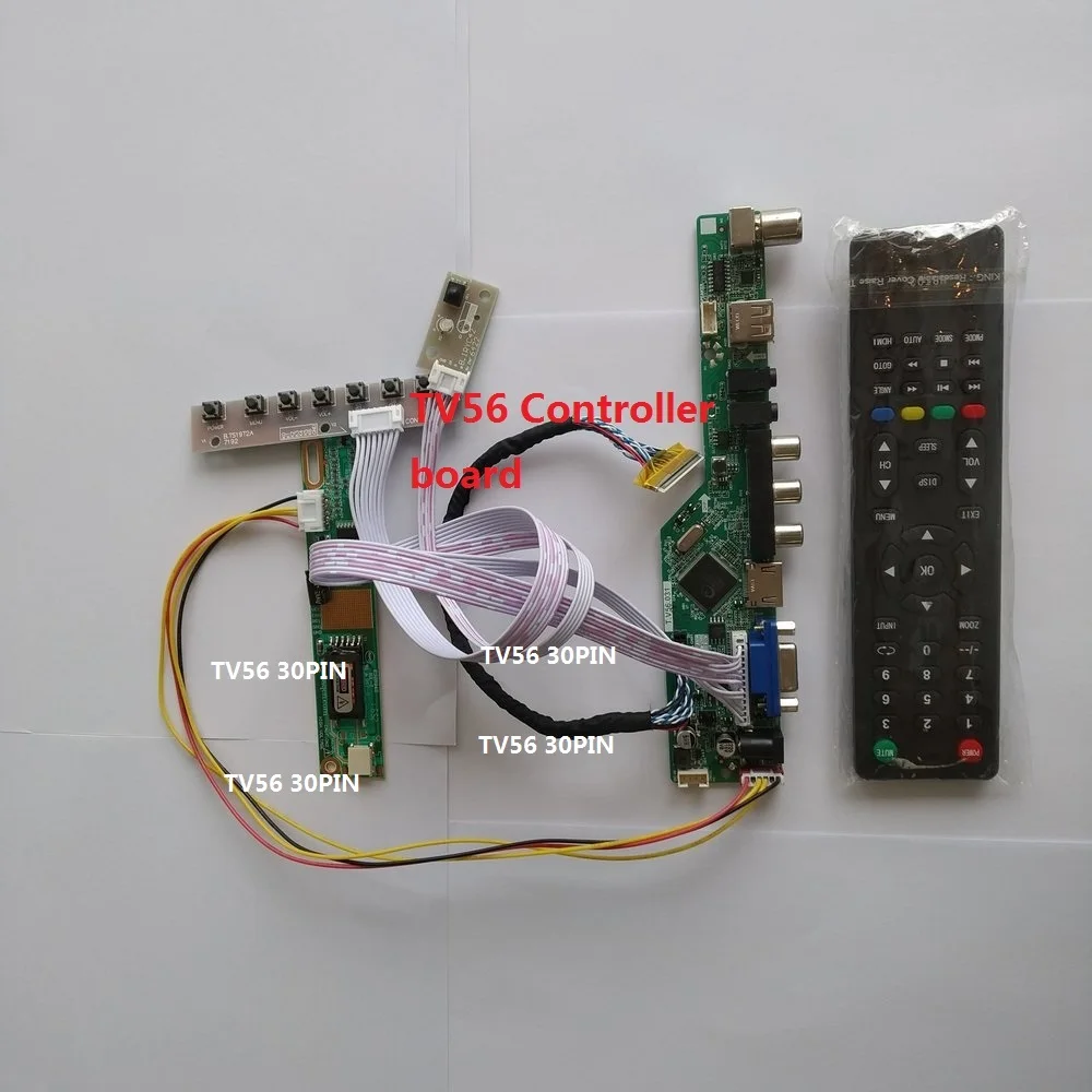 

Для B154EW02 30pin светодиодный ТВ 1 флуоресцентные лампы с холодным катодом AV аудио плата контроллера VGA ЖК-дисплей 1280*800 панель экрана карты, совм...