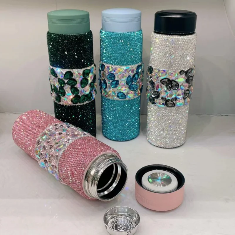 Алмазный термос из нержавеющей стали вакуумная фляжка стакан чашка для молока