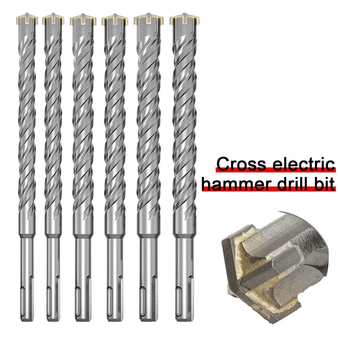 

Металлические сверла подходят для электрической дрели, сверло для бетона, двойной SDS шлицевой кирпичной кладки, 8 мм/10 мм/12 мм/14 мм/16 мм