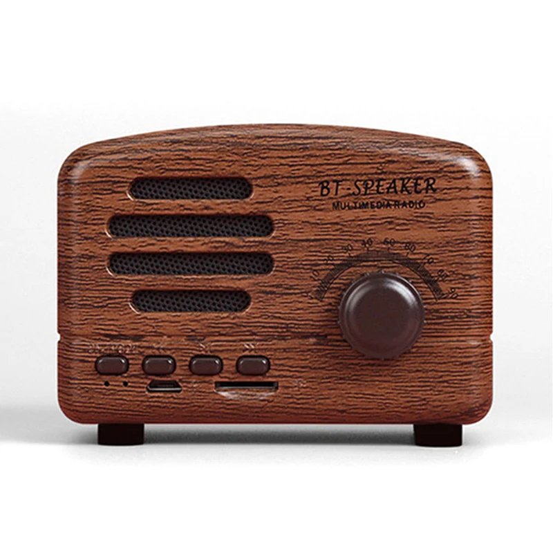 Raido Mini Speaker Radio Vintage Style Bluetooth V4.0 Support FM TF Card Wireless UY8 | Электроника