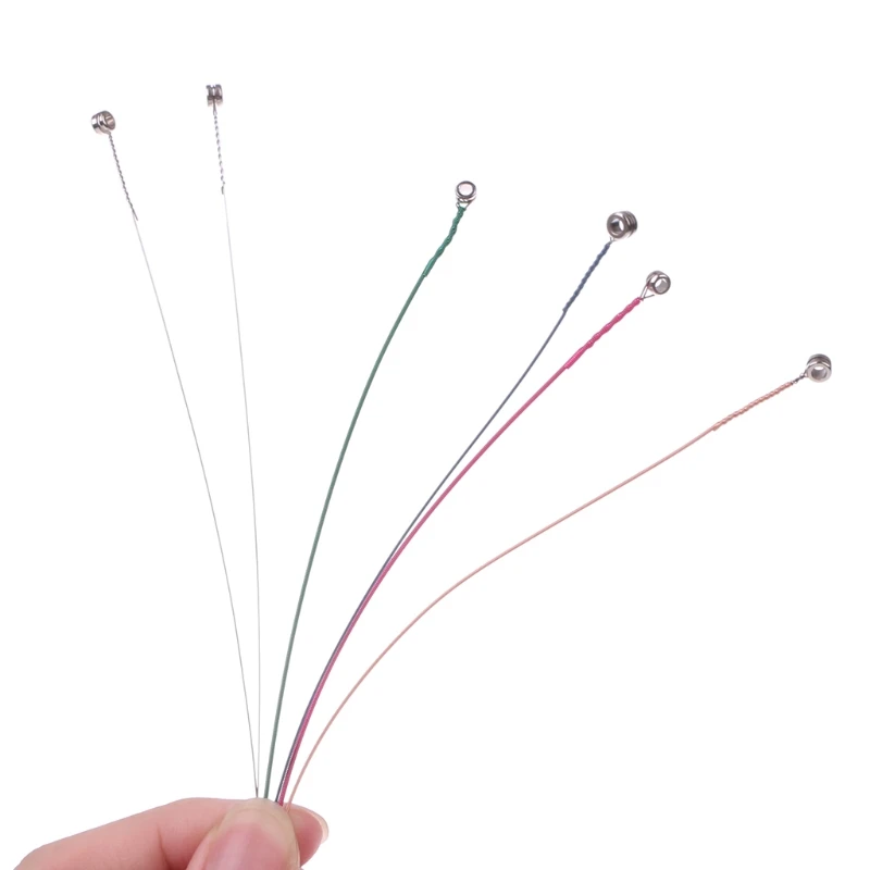 1 комплект 6 шт. Радуга Цвет Фул Струны для акустической гитары инструмент укулеле