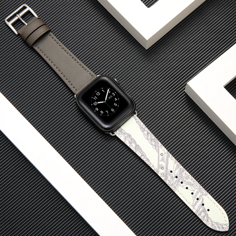 Кожаный ремешок для Apple watch 4, 5, 44 мм, 40 мм, браслет correa iwatch Series 3, 2, 1, 42 мм, 38 мм, ручная работа из телячьей кожи