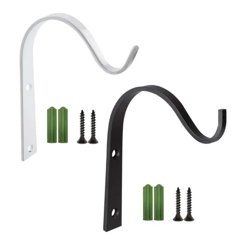 

Кованые железные крючки для растений, подвесные уличные настенные украшения, подвесные кронштейны для растений, используются для кормушек ...