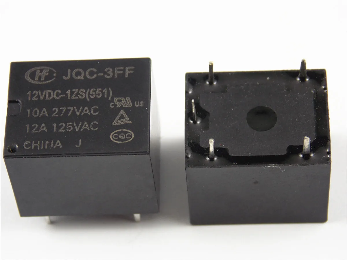 5 шт./лот Новое реле Φ JQC 3FF 12VDC 1ZS Hf3ff 5v 9v 12v 24v 5pin