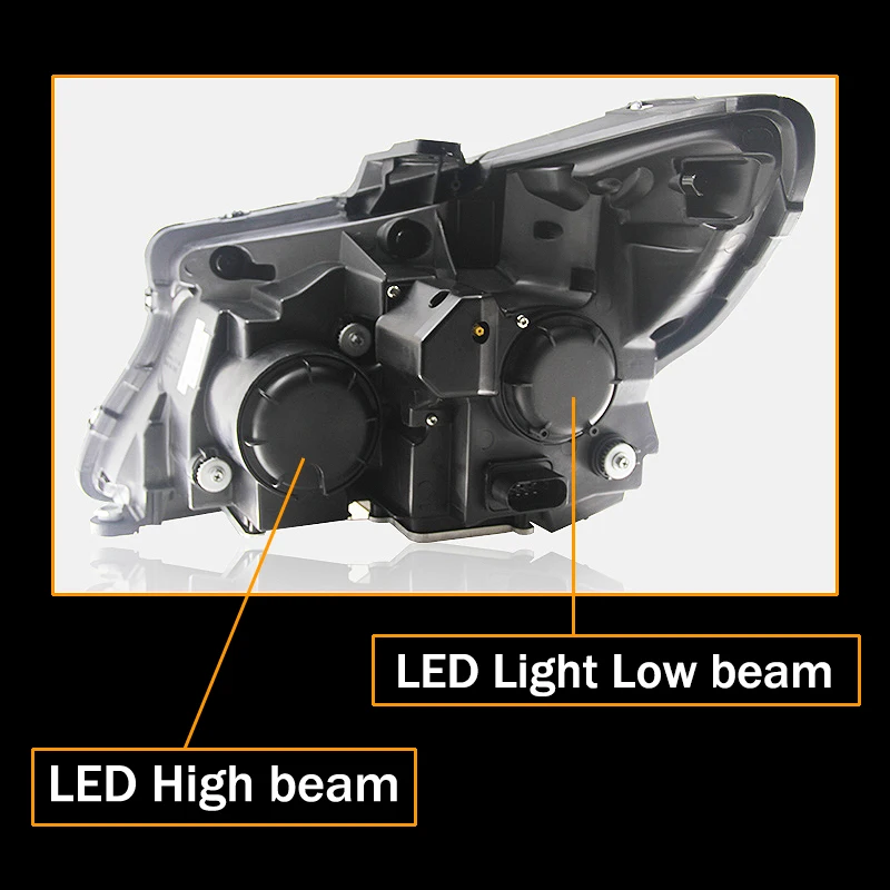 led bulb Светодиодный фонарь для Mercedes-Benz VITO-2019Year светодиодные фары DRL ходовые огни Биксеноновые лучевые огни ангельские глаза - Цвет: led bulb