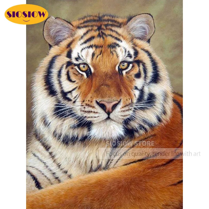 Алмазная живопись 5d сделай сам с головой тигра Набор для вышивки крестиком