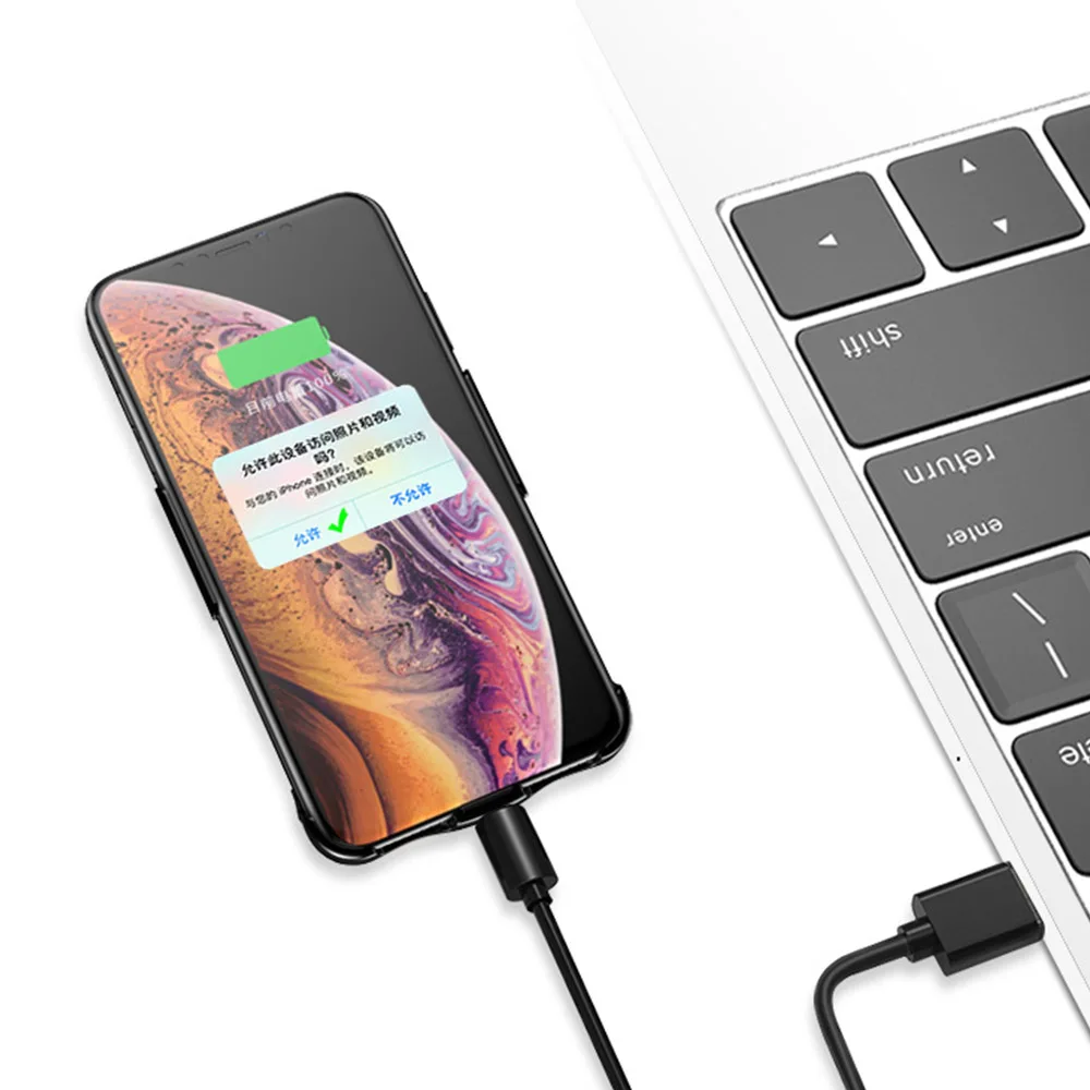 6000 Mah Power Case For Apple Iphone XR XS Max Battery Charger Digital Display Backup Cover Pack Smart Bank |