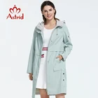 Астрид, весна-осень размера плюс, светильник голубой стиль пальто для женщин, с капюшоном, AS-9020