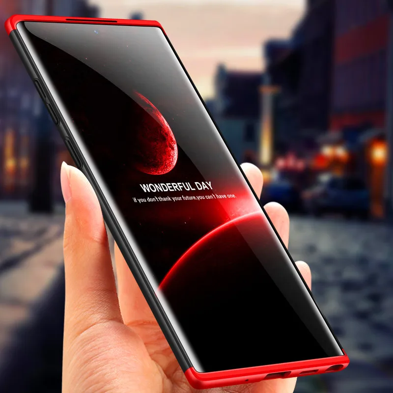 Чехол для samsung Note 10 с защитой на 360 градусов Матовый Жесткий чехол Galaxy Plus