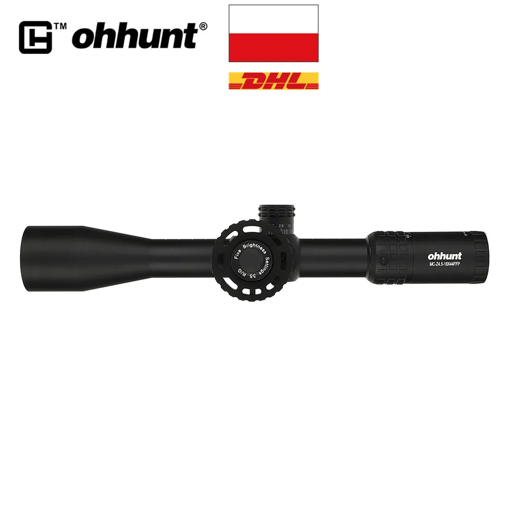 Корабль из Польши ohhunt MC Z 4 5 18X44 FFP первый фокусный самолет винтовка прицел Сторона