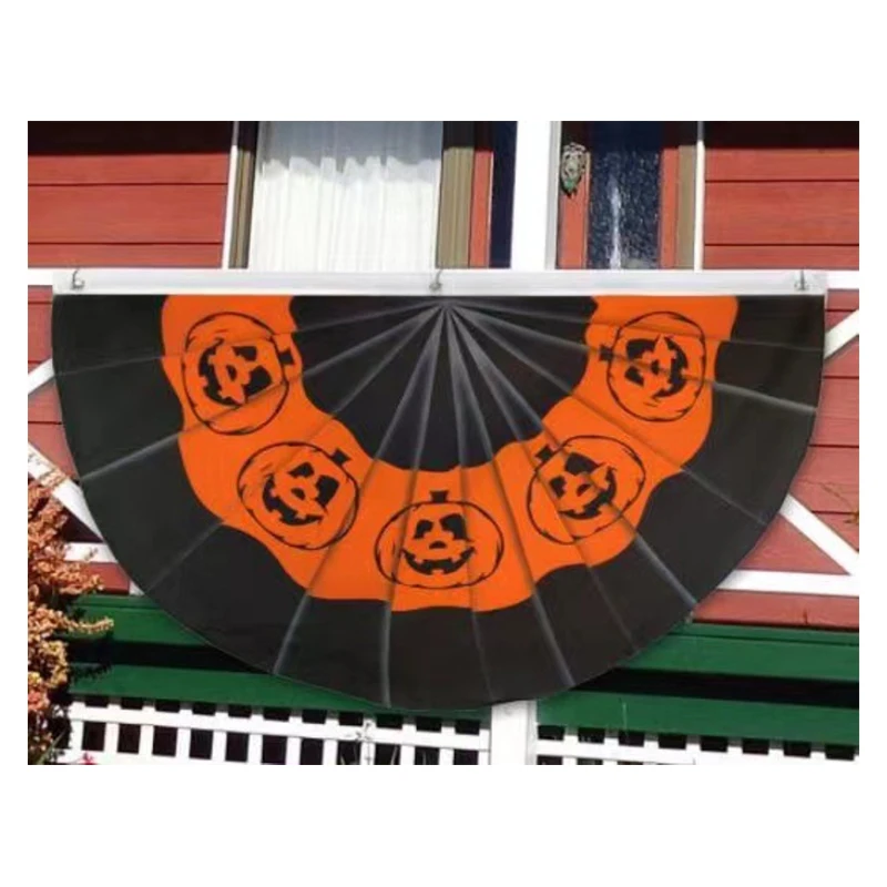 Веерообразный флаг для Хэллоуина 45*90 см подвесной украшение забора на Хэллоуин