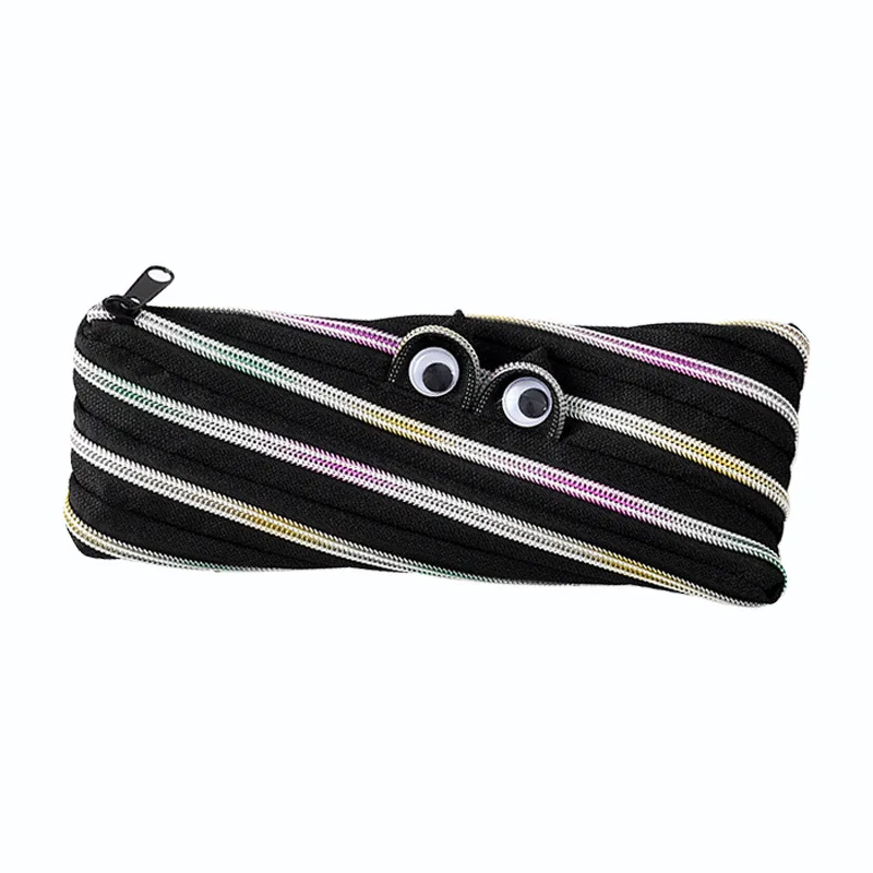 

A zipper small monster pencil bag personalized creative stationery canvas pencil bag student gift cartoon storage bag