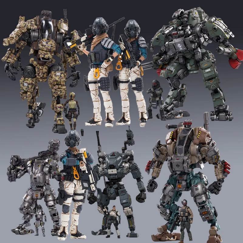 JoyToy 1/25 серебристая сталь костяная атака Mecha H02 H-02 H-03 H-04 модель робота-трансформера