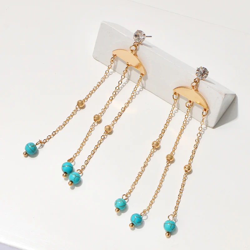 D0525 Коми Бохо Мода Мульти-цвет большие серьги круглые большие Морская раковина жемчуг геометрический бирюза круг свисающие серьги с20314 - Metal Color: D0525