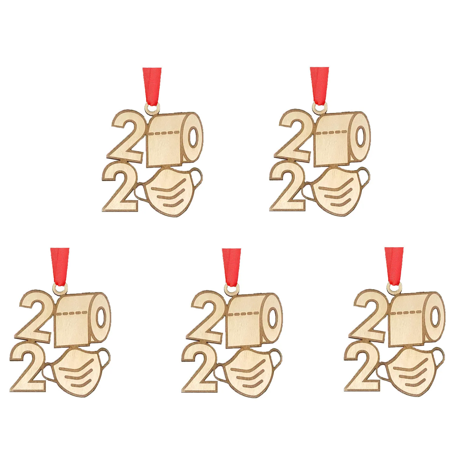 5 шт. художественная деревянная подвеска на рождественскую елку 2020 1 звезда не