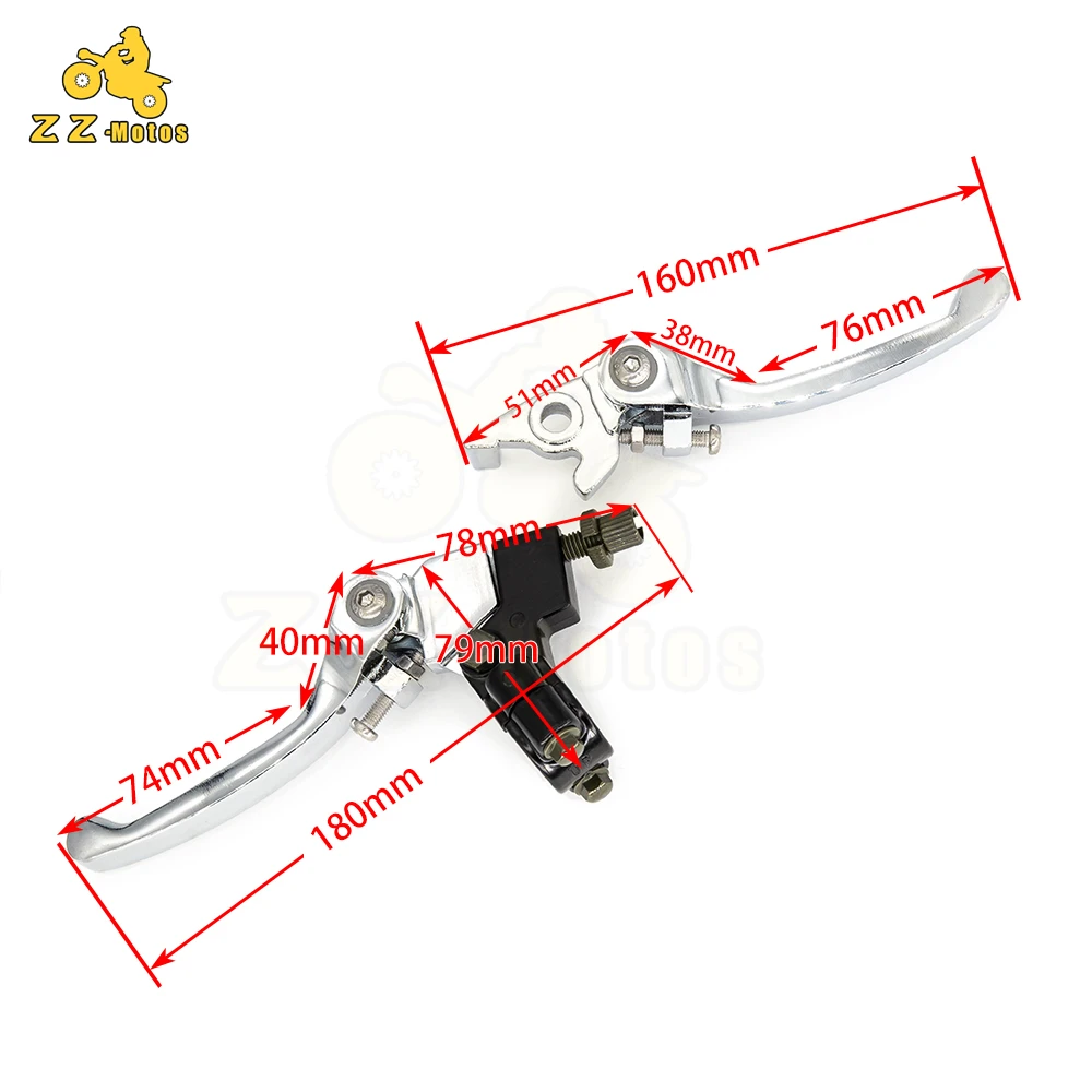 CRF KLX Pit Pro Xmotos BSE KAYO Dirt Bikes parts most Aluminum Alloy Folding Clutch lever Brake Lever set free shipping |