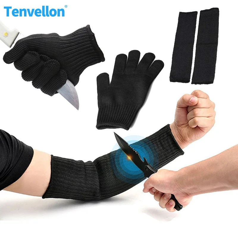 Anti Cut Gloves and Sleeve Guard Grade Level 5 Security Supplies Safety Arms Work Protection Tool | Безопасность и защита
