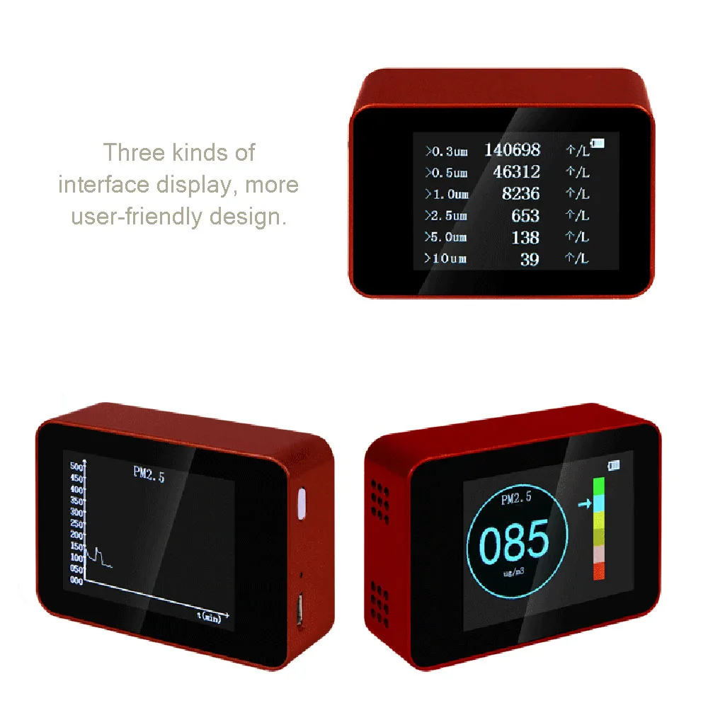 USB детектор качества воздуха лазерный PM2.5 PM10 PM1.0 детекторы портативный тестер для