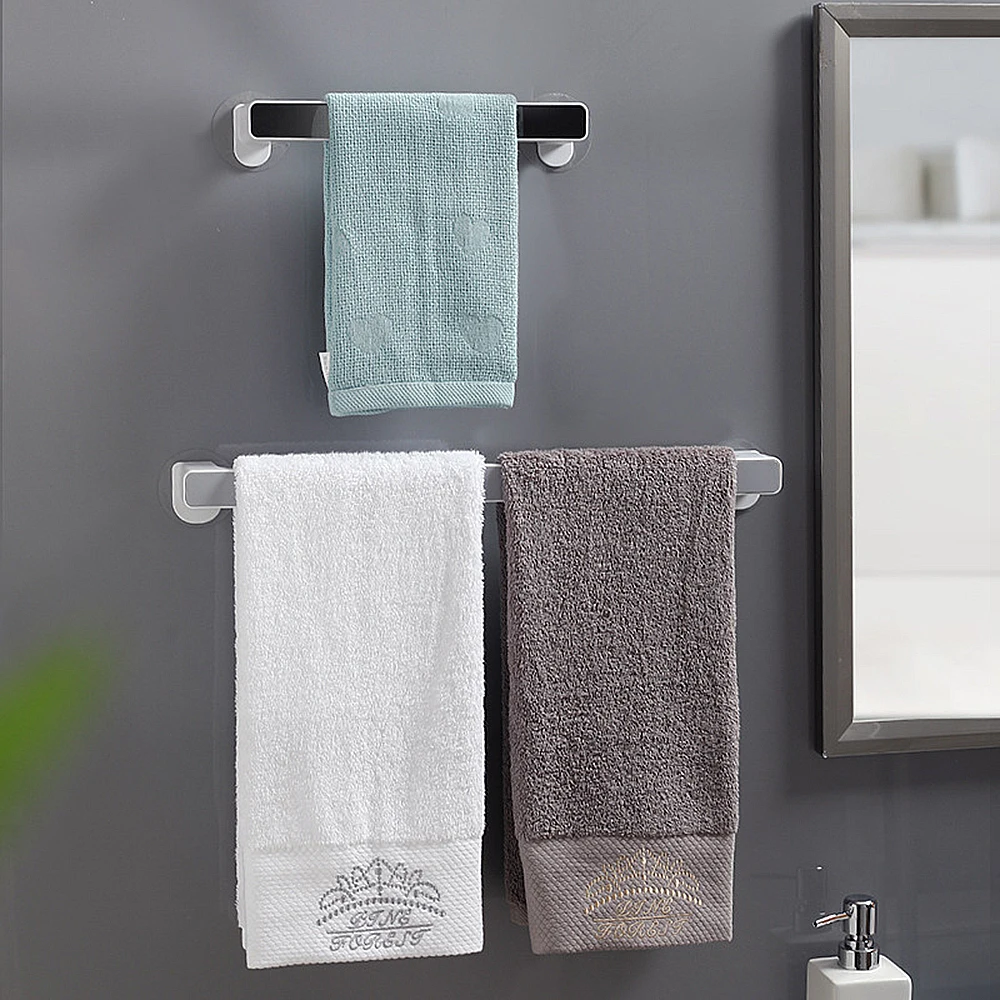 

Bathroom towel storage rack, bathroom free-perforated towel and bath towel storage rack, wall-mounted bathroom hook