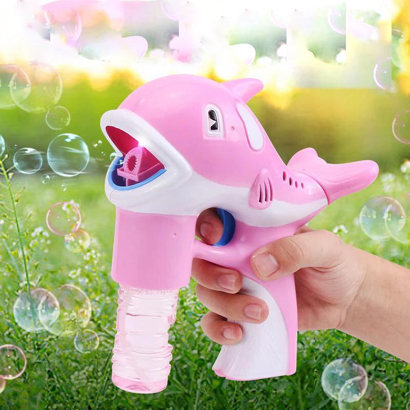 Автоматический пузырьковый пистолет для дельфинов Два Смешанных волоса с 2