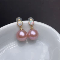 shilovem 18k rose natural freshwater pearls drop earrings fine jewelry women trendy anniversary christmas gift myme9 106652zz