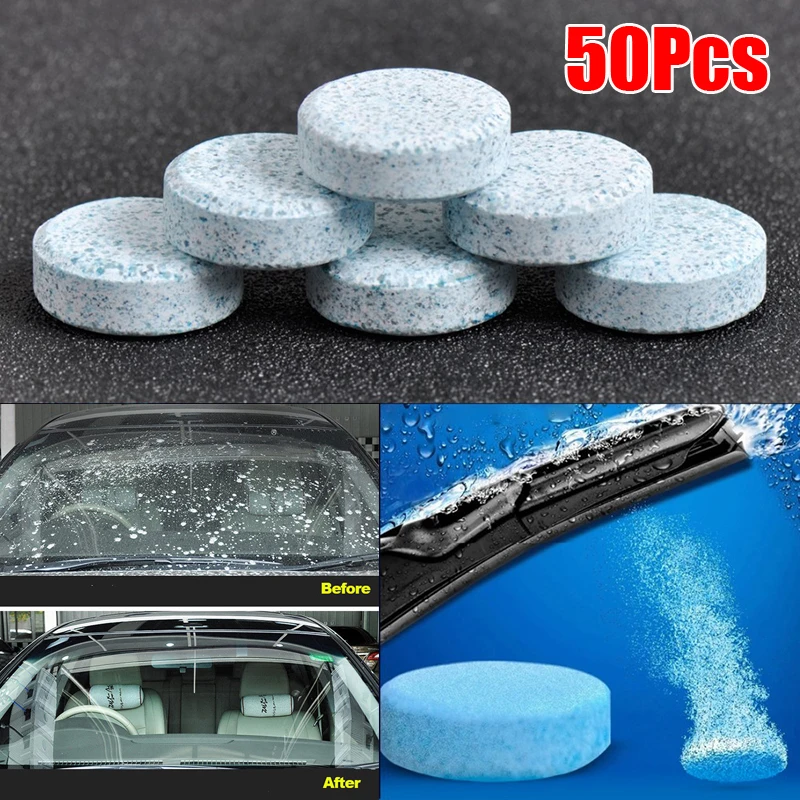 

Windshield Effervescent Tablets Wash 18x5mm Remover Wiper Accessory 50pcs