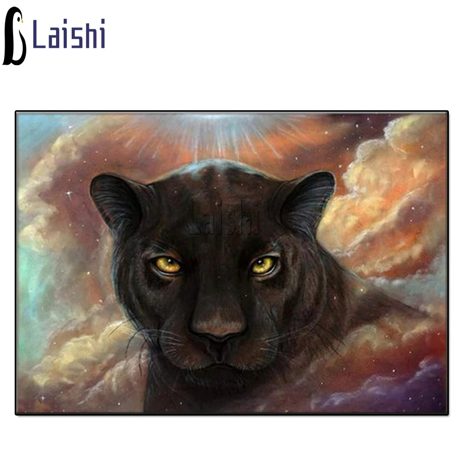 

New DIY Diamond Painting Fantasy cloud Panther Diamond Embroidery Art Full Diamond Mosaic Animal Home Wall Decor Handmade Gift