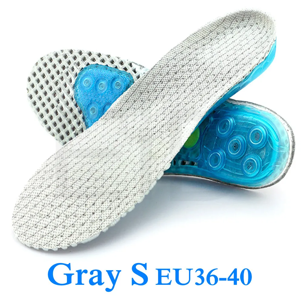 Gray S EU 36-40 EVA Весна Силиконовые ортопедические стельки для обуви, стельки для плоскостопия, ортопедические стельки, стельки для супинатора, Подошвенный Фасциит, уход за ногами - Цвет: Gray S EU 36-40