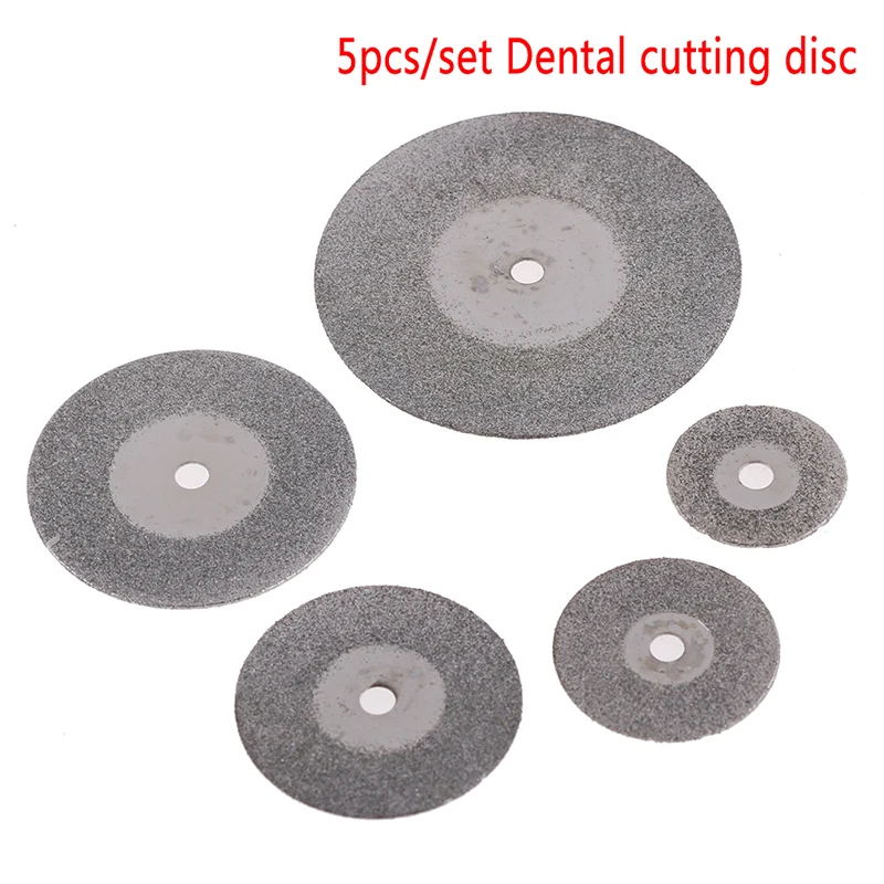 

5pcs Thin Ultra-thin Double Sided Sand Diamond Cutting Disc With Mandrel For Separating Polish Ceramic Teeth Whitening New