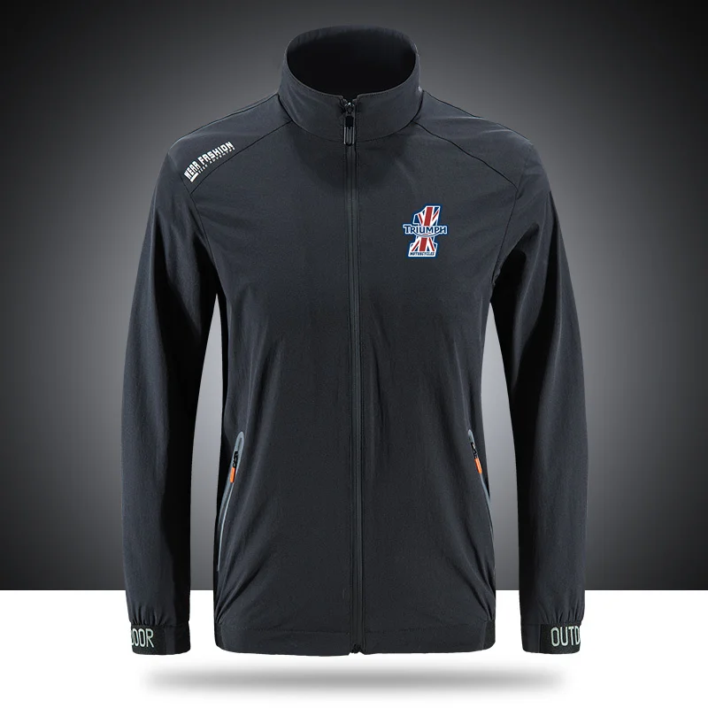 

Triumphs jackets Breathable Brand Jackets Men's Outdoor Zippered Light Soft Fashion Casual Front Printing sportswear jackets N32