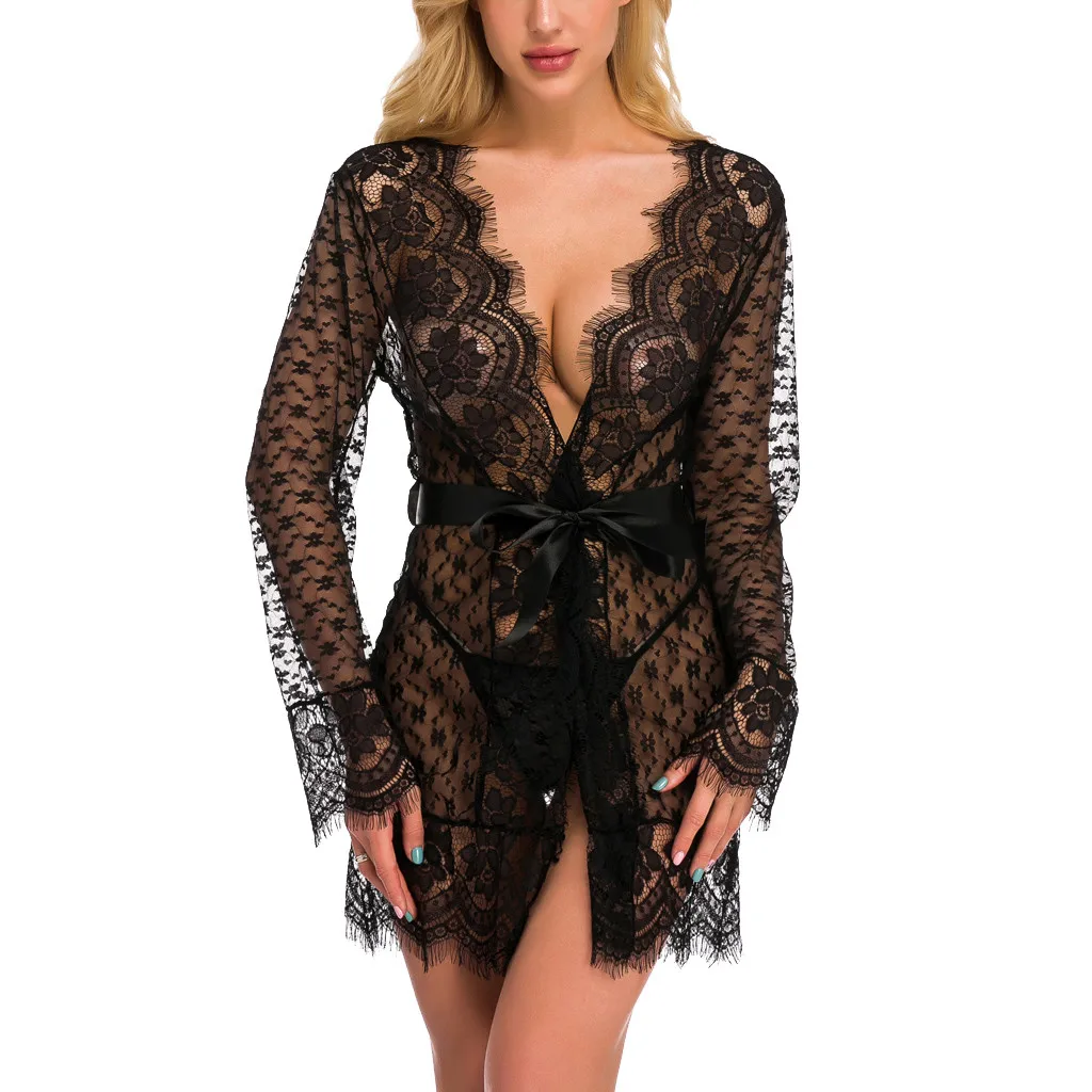 Прозрачное сексуальное женское нижнее белье внутреннее эротическое платье