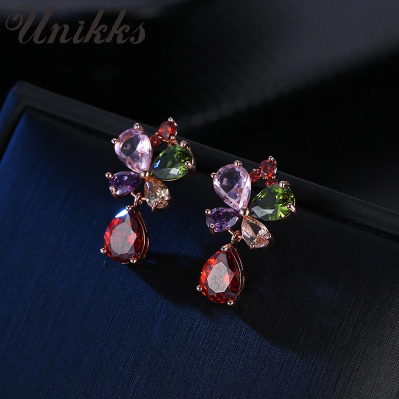 

Colorful glitter diamond fashion cute crystal earrings personality temperament earrings