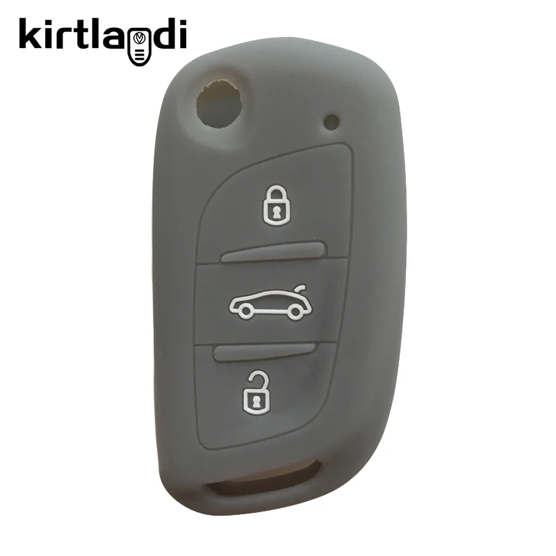 Силиконовый чехол для ключа с дистанционным управлением Citroen C5 C3 C4 X7 Peugeot 308 408 3008