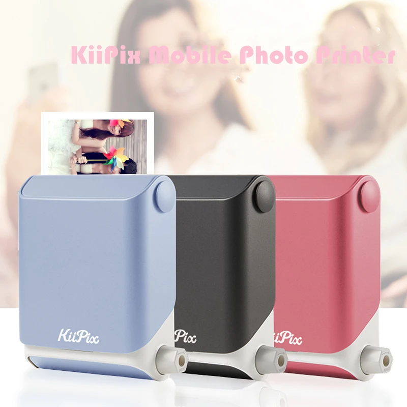 Цветной фотопринтер Kiipix Tomy без bluetooth/Wi Fi/app портативный карманный мобильный