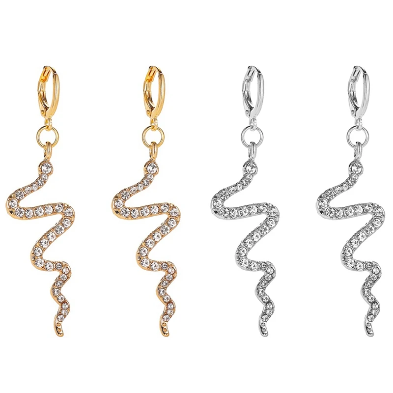 Новинка 2021 женские серьги в виде змеи стиле панк милые серьги-гвоздики с