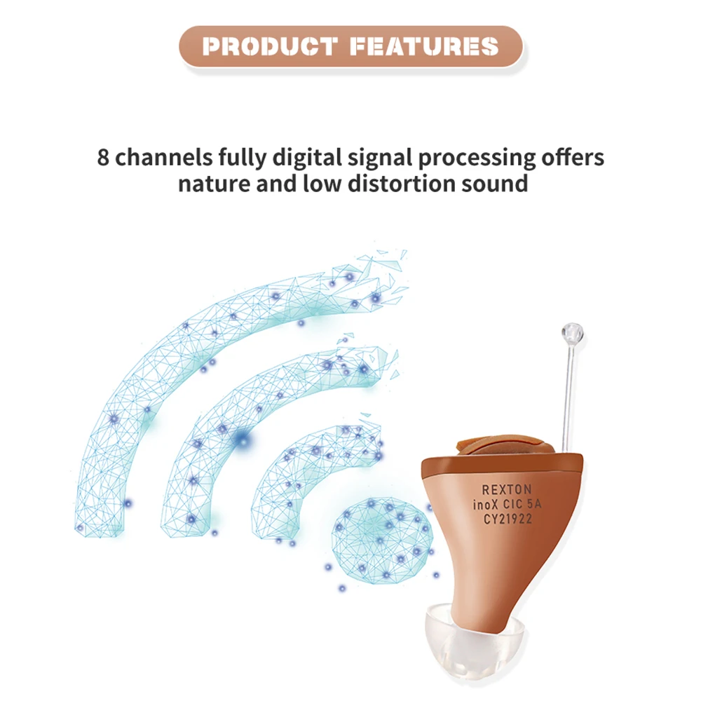 Невидимые электронные слуховые аппараты Siemens Sub Brand Rexton 8 каналов цифровой