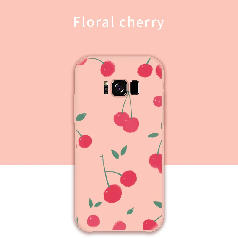 Floral Cherry Силиконовый чехол ASINA с милыми цветами для samsung Galaxy S8 S9 S10 Plus, чехол-бампер с фруктами для samsung Galaxy S10 S9 Plus, чехол - Цвет: Floral Cherry