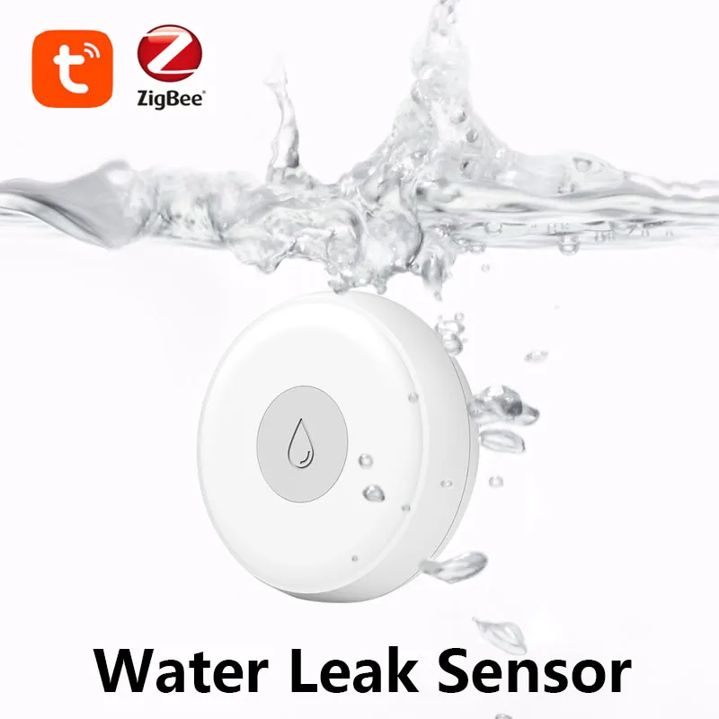 

NEW 1/4 pcs tuya ZigBee Water sensor Leak Detector Flood Water leakage Alarm support zigbee gateway smartthings smart life APP