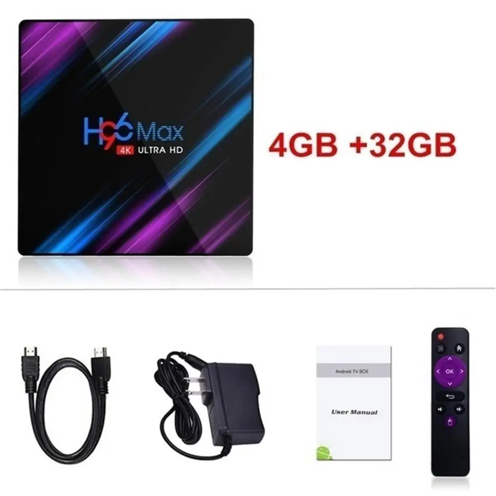 H96 MAX Smart tv Box Android 9 0 медиаплеер 4K Google голосовой помощник 4 Гб 64 USB 3 Поддержка HDMI 2 HD